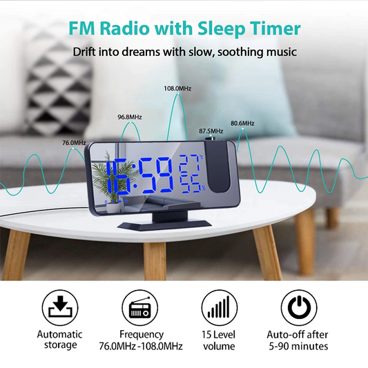 LED Digital Projection Alarm Clock Electronic Alarm Clock with Projection