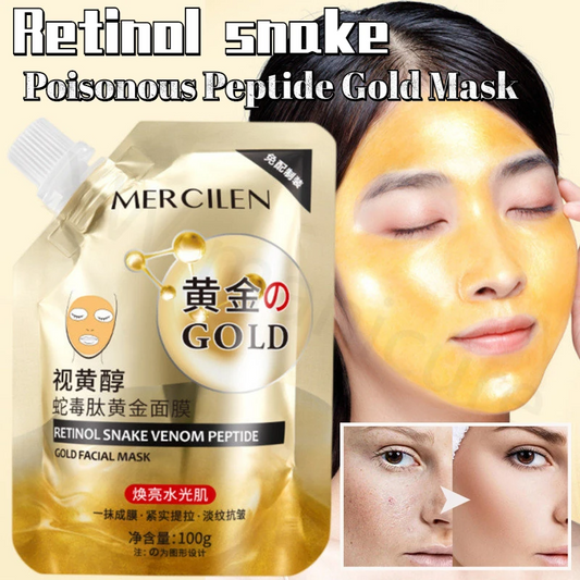 Retinol Snake Venom Peptide Gold Mask 100g Desalination Fine Wrinkle Tightening Tearable Anti-Wrinkle Soft Mask Shrink Pores